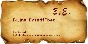 Bujna Erzsébet névjegykártya