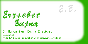 erzsebet bujna business card