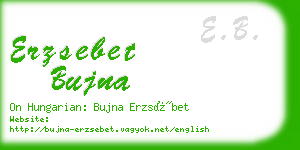 erzsebet bujna business card